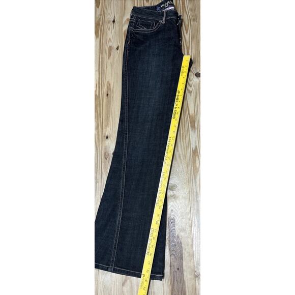 Myth Of Jade Women's 9 Black Flare Bootcut Dark Wash Cotton Blend Stretch Jeans - Picture 6 of 6